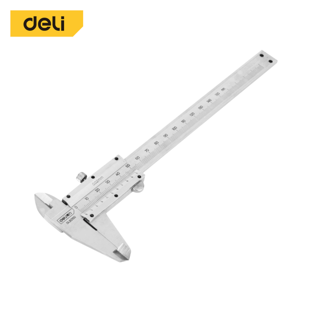 เวอร์เนียร์ DELI EDL92150-YL-01 สแตนเลส 6นิ้ว สีเงิน_0